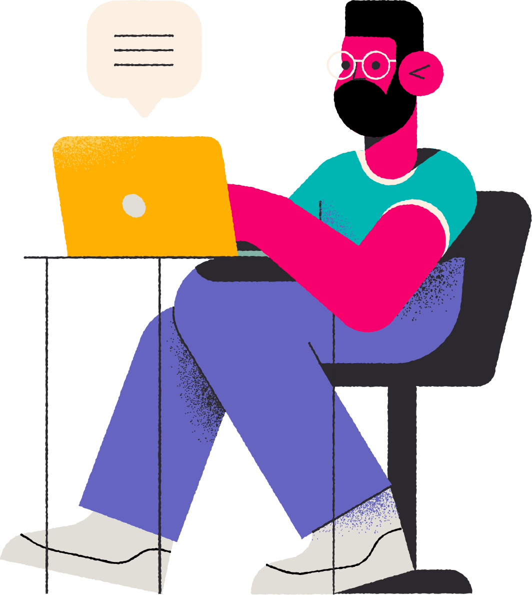 Guy on laptop